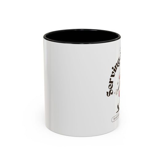 Serving Brewtality Coffee Mug - Fun Ceramic Cup for Coffee Lovers, Creative Gift, Office Humor, Unique Drinking Mug, 11oz size