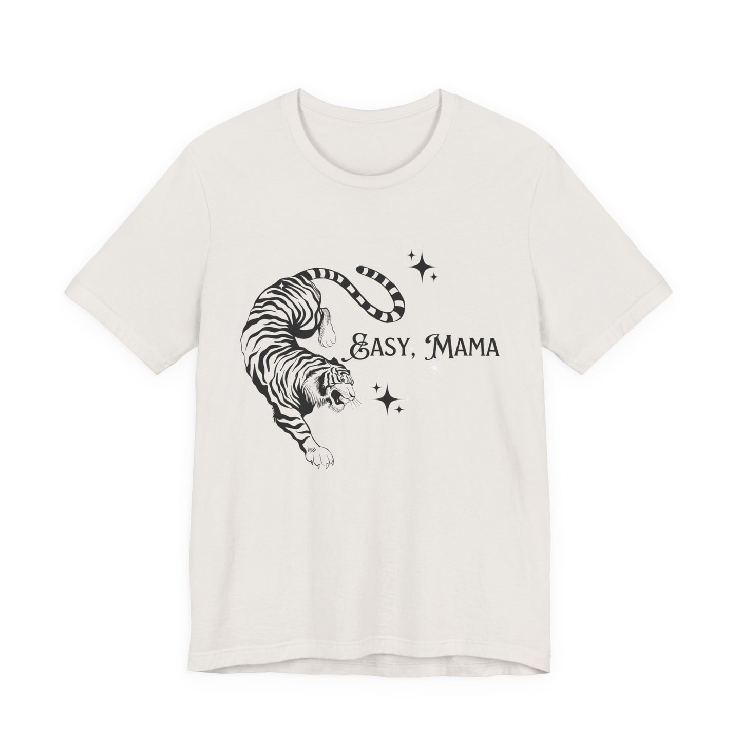 "Easy, Mama" Wild Unisex Tee, Graphic Tiger Shirt, Casual Wear, Gift for Her, Summer Fashion