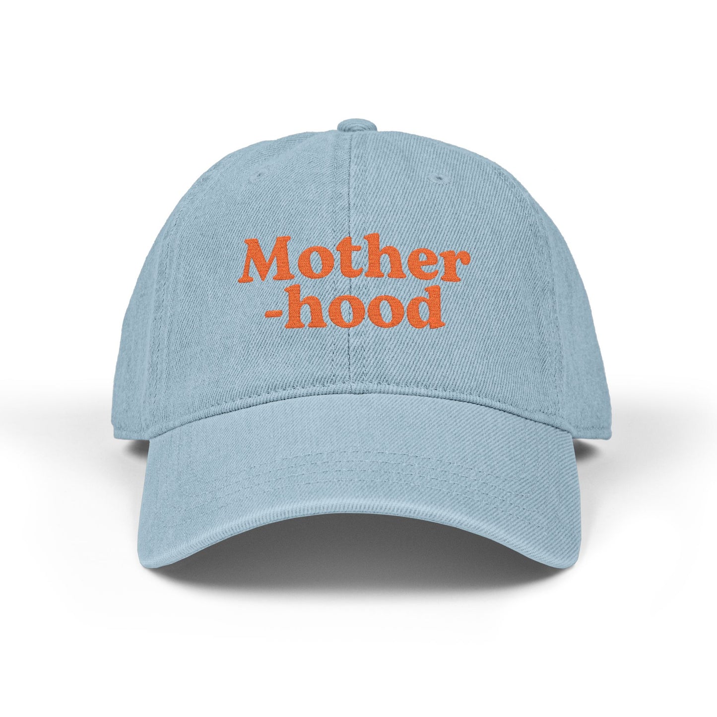 Embroidery Denim Hat, Mother-hood Cap, Casual Style Hat, Gift for Moms, Trendy Headwear, Everyday Accessory