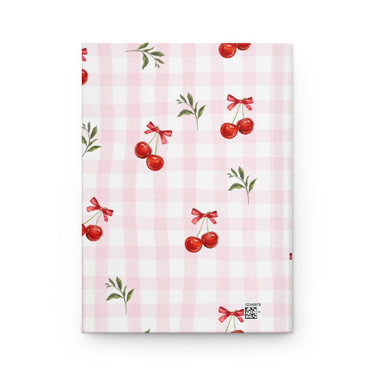 Cherry Blossom Hardcover Journal | Happy Thoughts Notebook for Girls, Stationery Gift, Cute Planner, Journaling, Self-Care