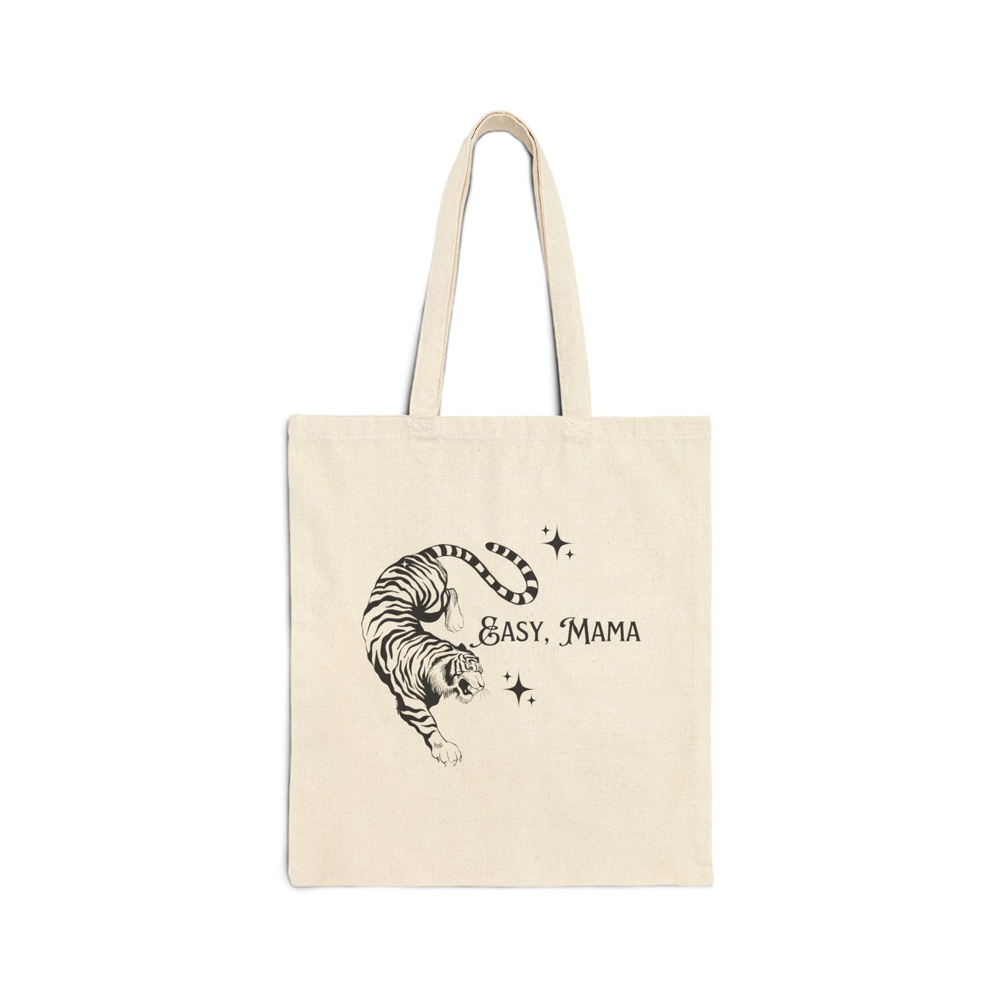 Boho Tiger Tote Bag, Easy Mama Tote, Eco-Friendly Shopping Bag, Cute Gift for Moms, Stylish Grocery Tote, Artful Canvas Bag