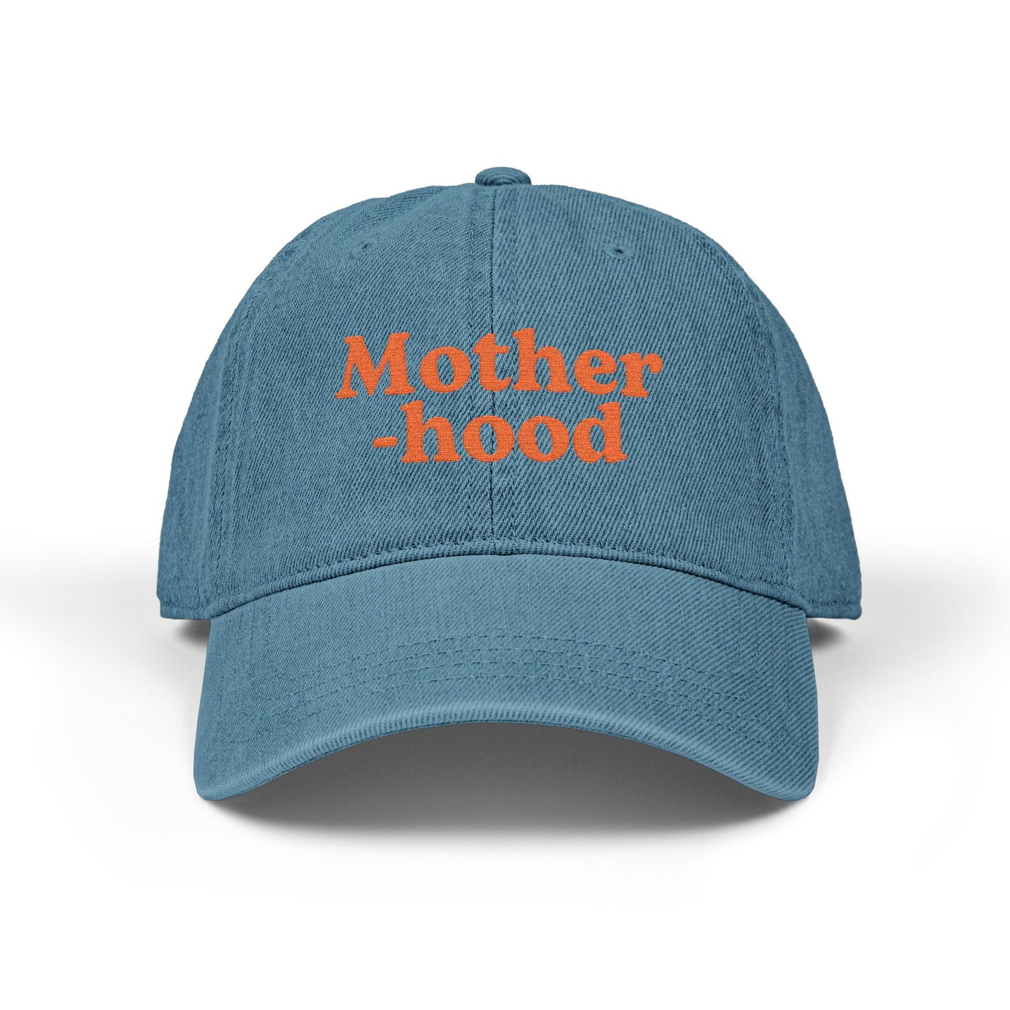 Embroidery Denim Hat, Mother-hood Cap, Casual Style Hat, Gift for Moms, Trendy Headwear, Everyday Accessory
