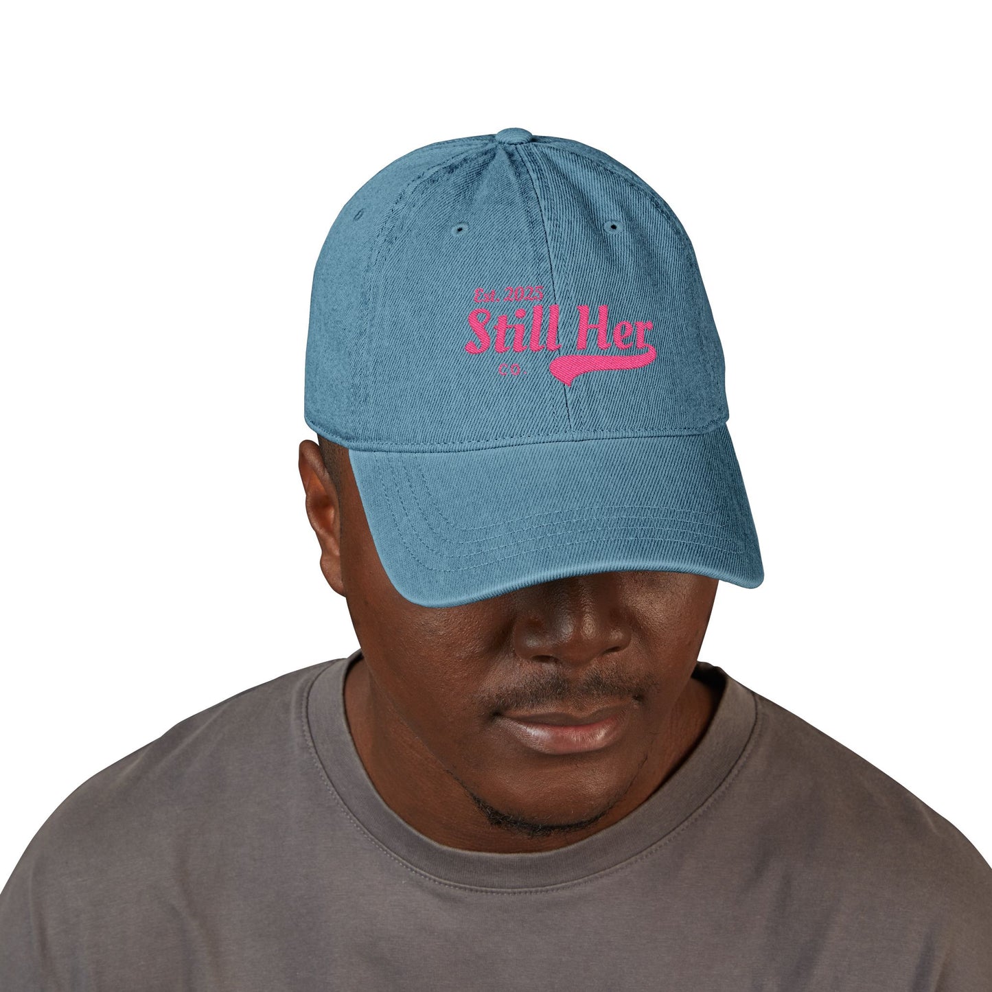 "Still Her Co." Signature Hay, Stylish Embroidered Denim for Every Occasion, Trendy Adjustable Cap, Gift for Her,