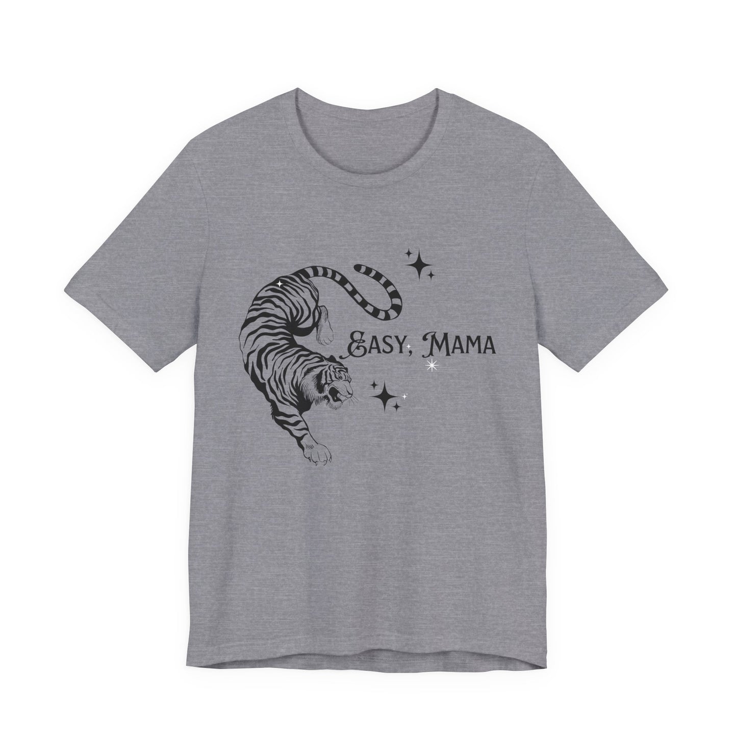 "Easy, Mama" Wild Unisex Tee, Graphic Tiger Shirt, Casual Wear, Gift for Her, Summer Fashion